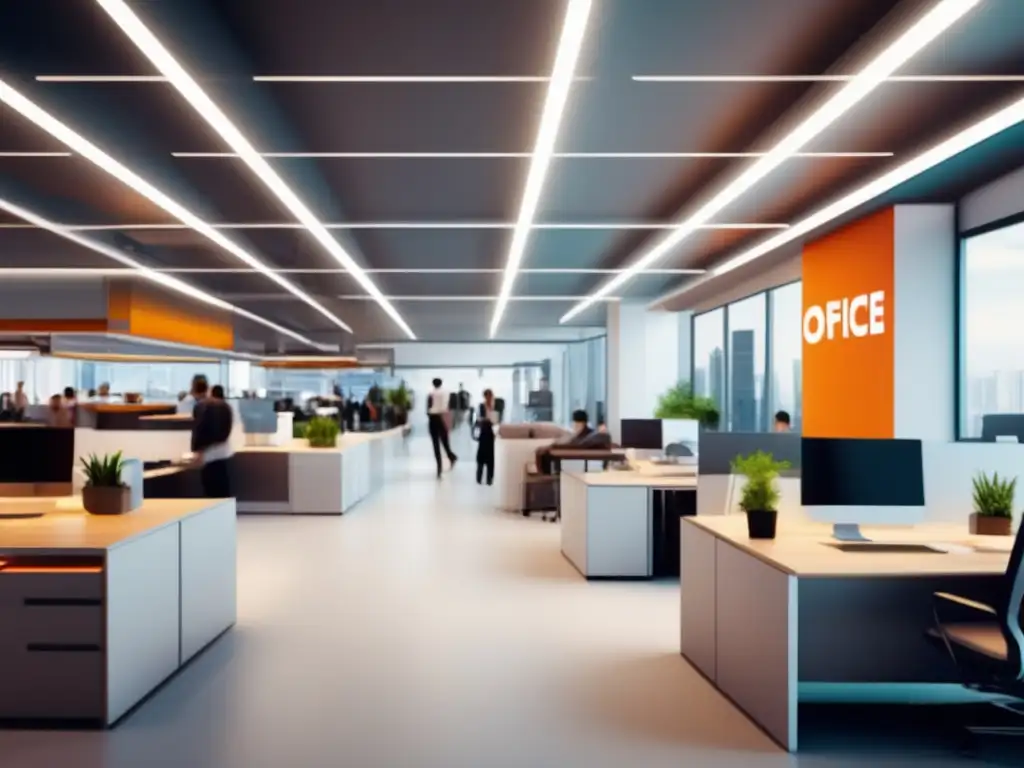 Oficina moderna: franquicia y startup Oficina moderna con franquicia y coworking, destacando ventajas de inversión en franquicias