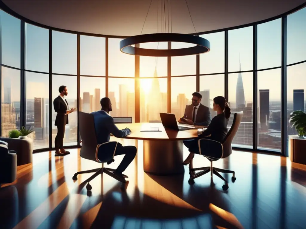 Espacio de oficina moderna con luz natural Oficina moderna con luz natural y profesionales discutiendo - Deducciones fiscales para inversionistas