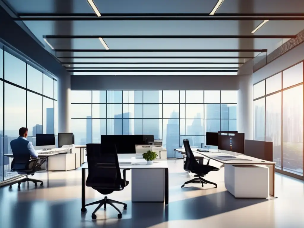 Oficina moderna con profesionales y tecnología Oficina moderna con profesionales analizando estrategias de inversión a corto plazo