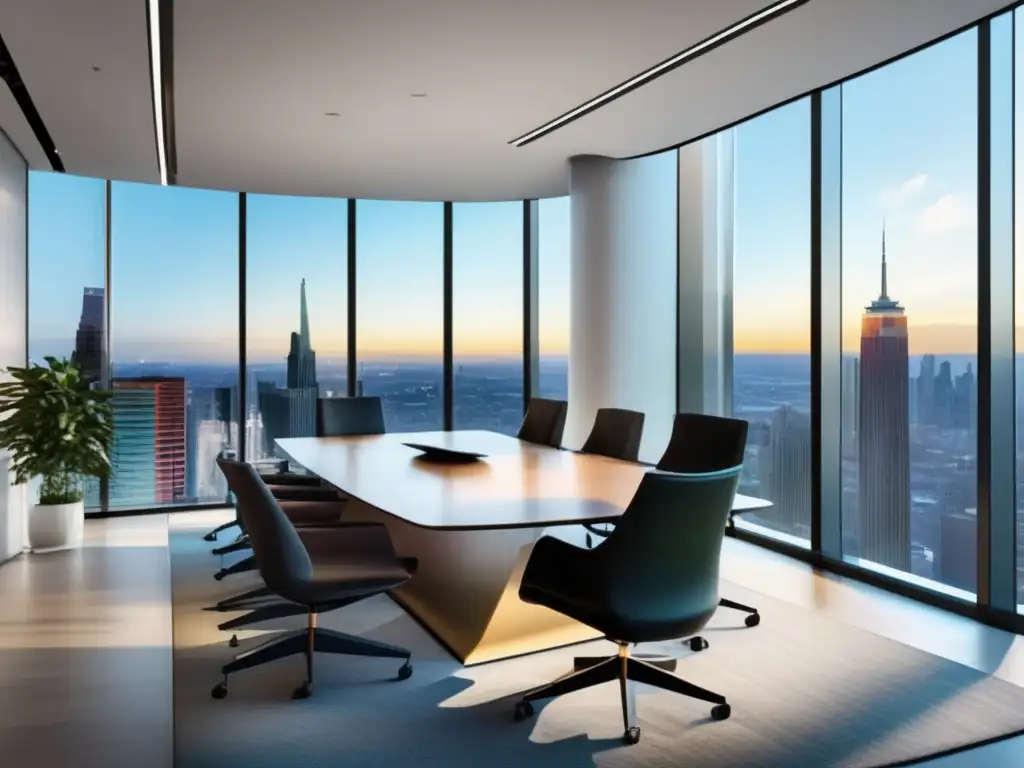 Oficina moderna con vista a la ciudad Oficina moderna con vista a la ciudad y beneficios fiscales de estructuras offshore