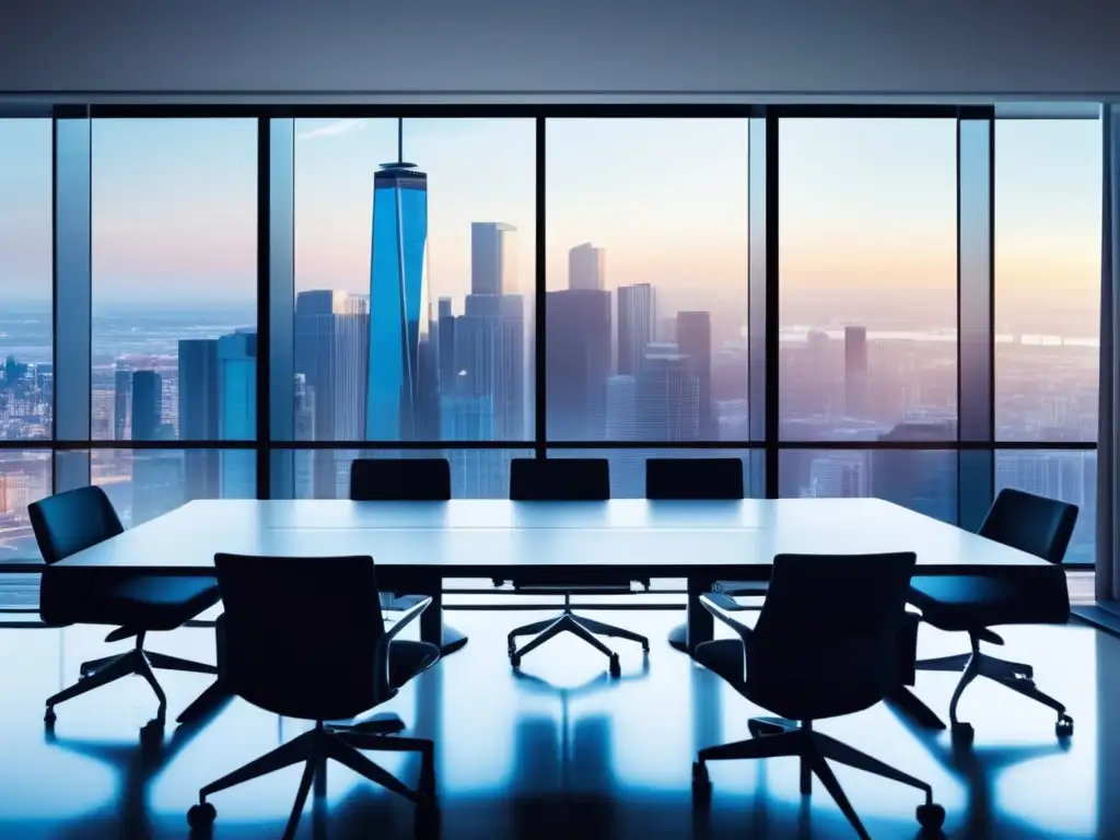 Oficina moderna con vista a la ciudad y reunión productiva Oficina moderna con vista a la ciudad y mesa de conferencias: Fiscalidad de los ETFs