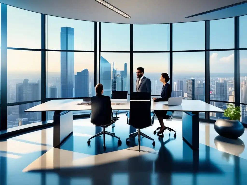 Oficina moderna con vista a la ciudad - Oficina moderna con vista a la ciudad: Inversión inmobiliaria para millonarios