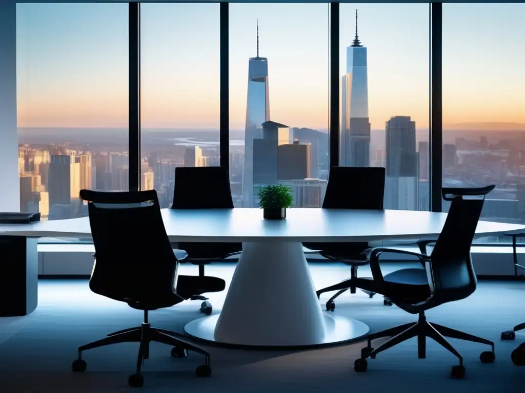 Oficina moderna con vista panorámica y Certificados de Depósito Oficina moderna con vista a la ciudad: Beneficios de los Certificados de Depósito