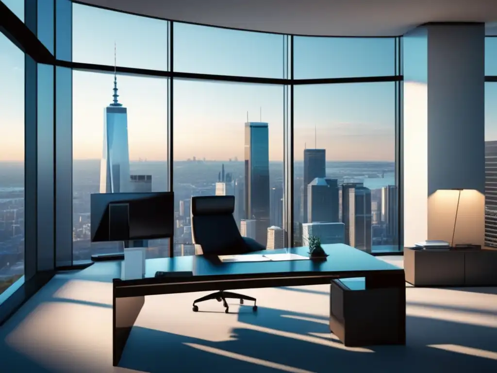 Oficina moderna y luminosa con vista a la ciudad Oficina moderna con vista a la ciudad: Identificar estafas de inversión
