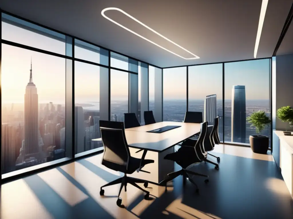 Oficina moderna con profesionales discutiendo Oficina moderna con vista a la ciudad - Errores fatales inversión inmobiliaria