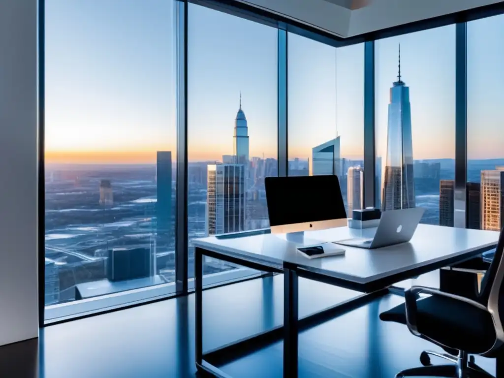 Oficina contemporánea con vista a la ciudad Oficina moderna con vista a la ciudad: Importancia de la liquidez en inversiones