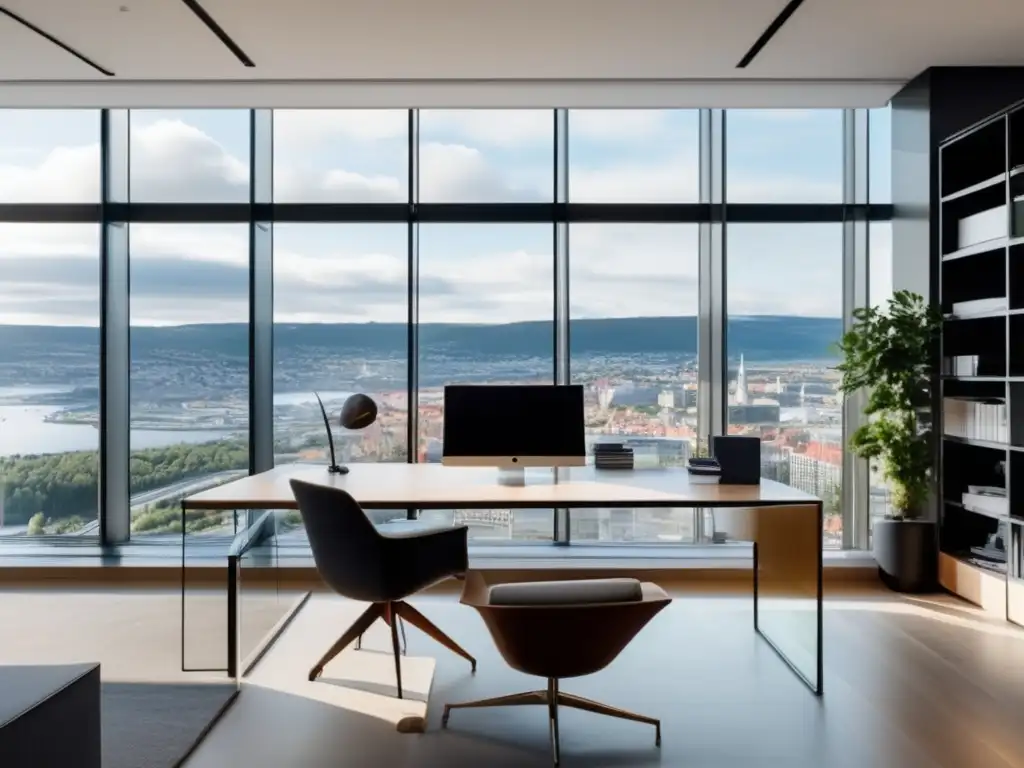 Oficina moderna en Noruega con vista panorámica Oficina moderna en Noruega con vista panorámica - Legislación de inversiones en Noruega