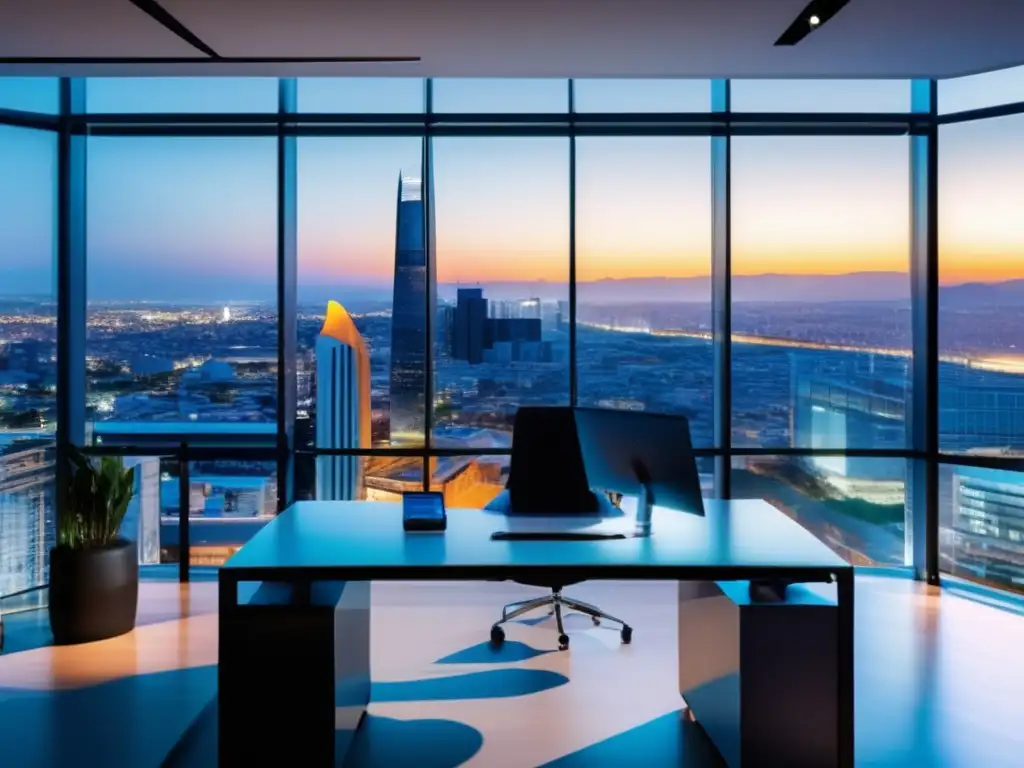 Oficina moderna con vista panorámica Oficina moderna con vista panorámica, ideal para artículo