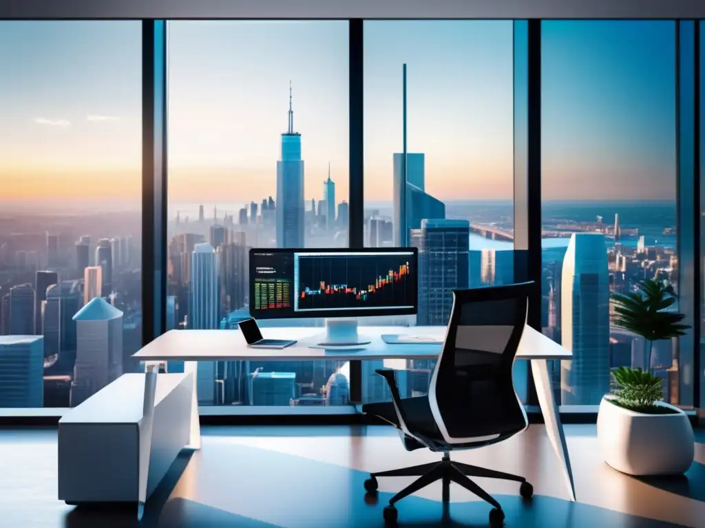 Oficina moderna con vista a la ciudad Oficina moderna con vistas a la ciudad: Comparativa Sofi Invest vs