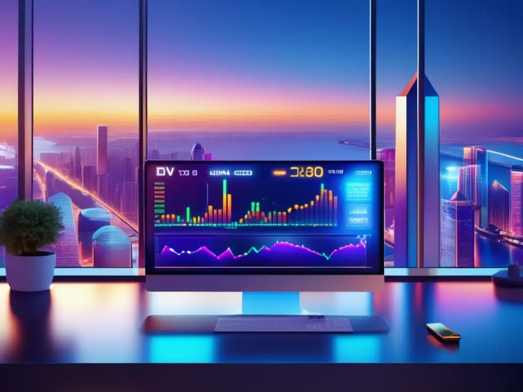 Plataforma de trading futurista Opciones cripto en plataformas tradicionales, fusión futurista de mercados financieros y tecnología de vanguardia