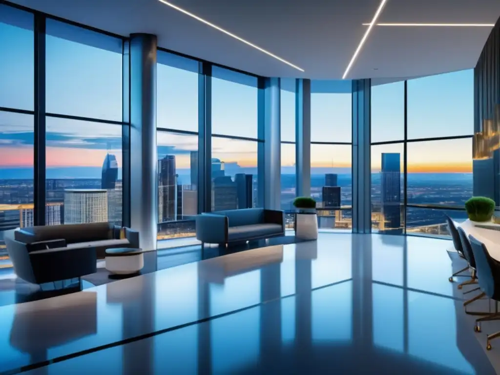 Edificio comercial futurista en vibrante distrito empresarial Opciones de financiamiento innovadoras propiedades comerciales