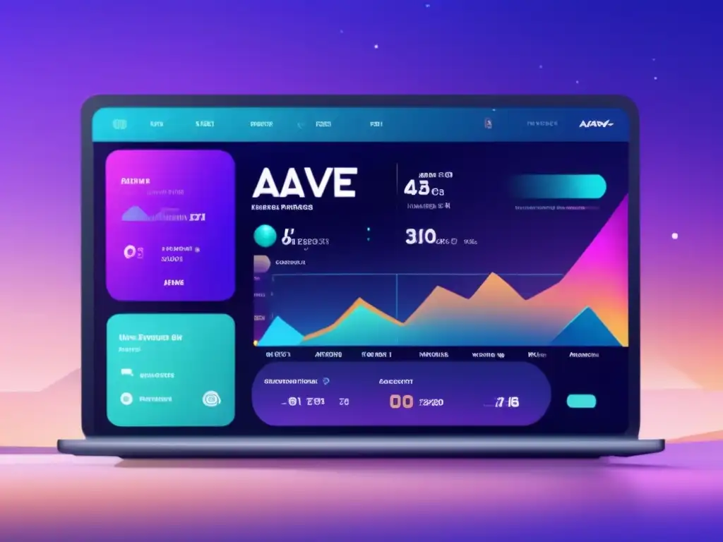 Interfaz moderna de la plataforma Aave Oportunidades DeFi Aave: Interfaz moderna y amigable con un formulario claro para la creación de cuentas