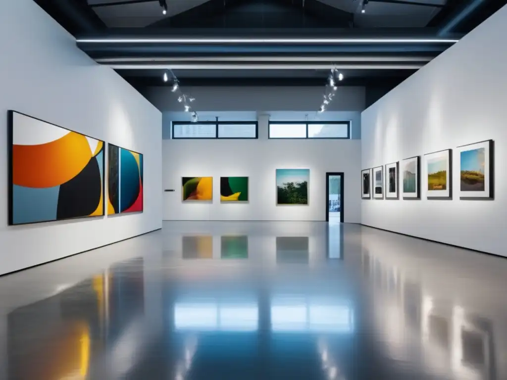 Galería de arte contemporáneo con obras vibrantes y creativas Oportunidades en arte y coleccionables: Galería de arte contemporáneo con obras vibrantes, esculturas únicas y ambiente sofisticado