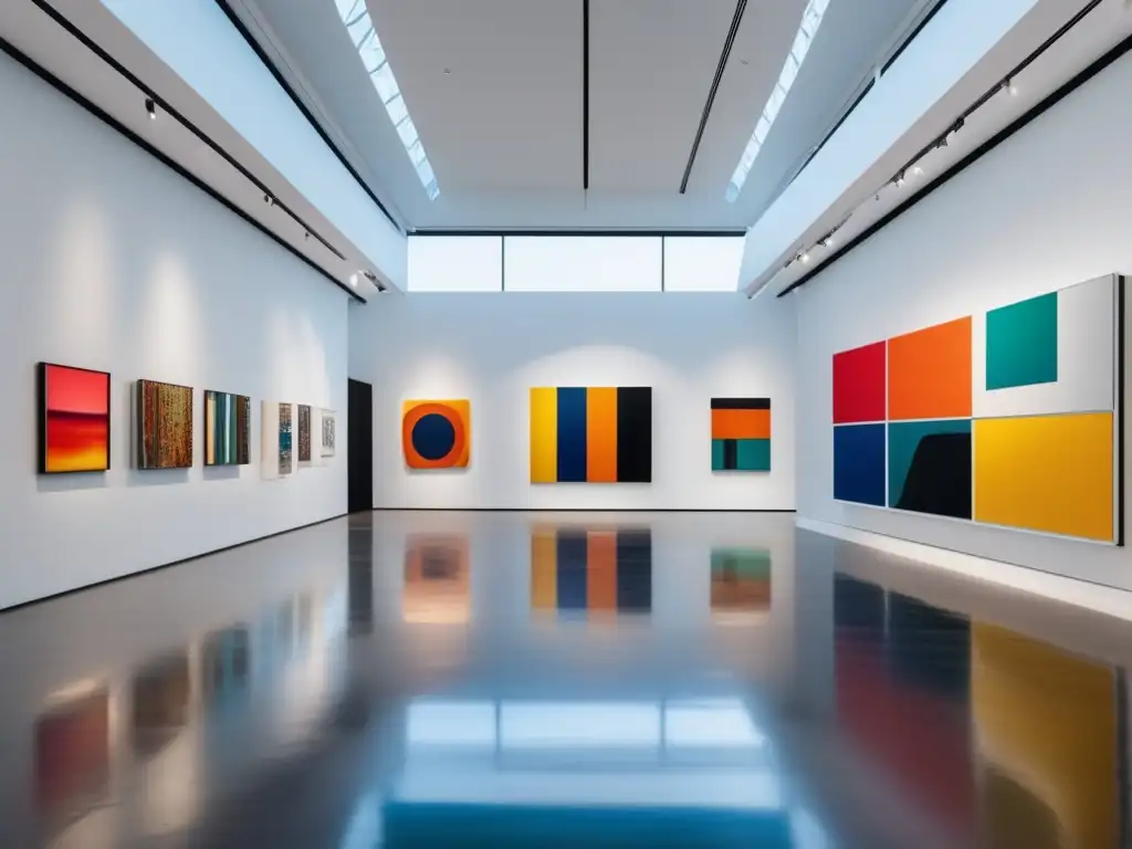Galería de arte moderno Oportunidades de inversión en arte y coleccionables en una galería de arte moderna y elegante