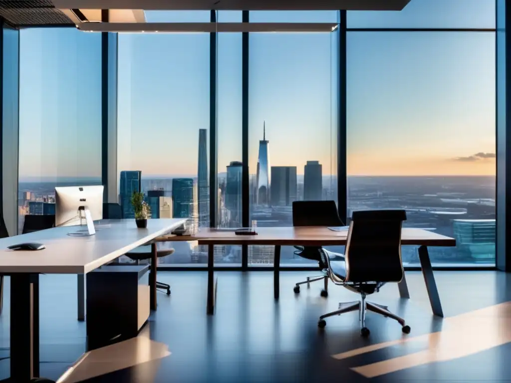 Oficina moderna con vista a la ciudad Oportunidades de inversión a corto plazo en moderna oficina con vista panorámica