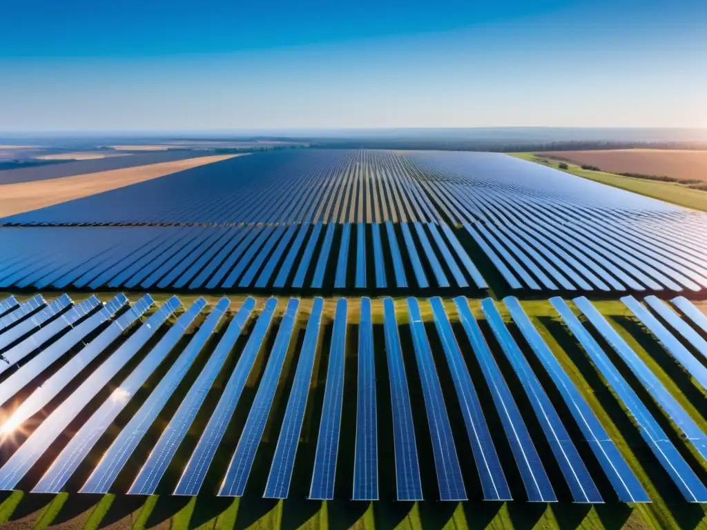 Solar farm: energía renovable y sostenibilidad Oportunidades inversión energías renovables y cambio climático