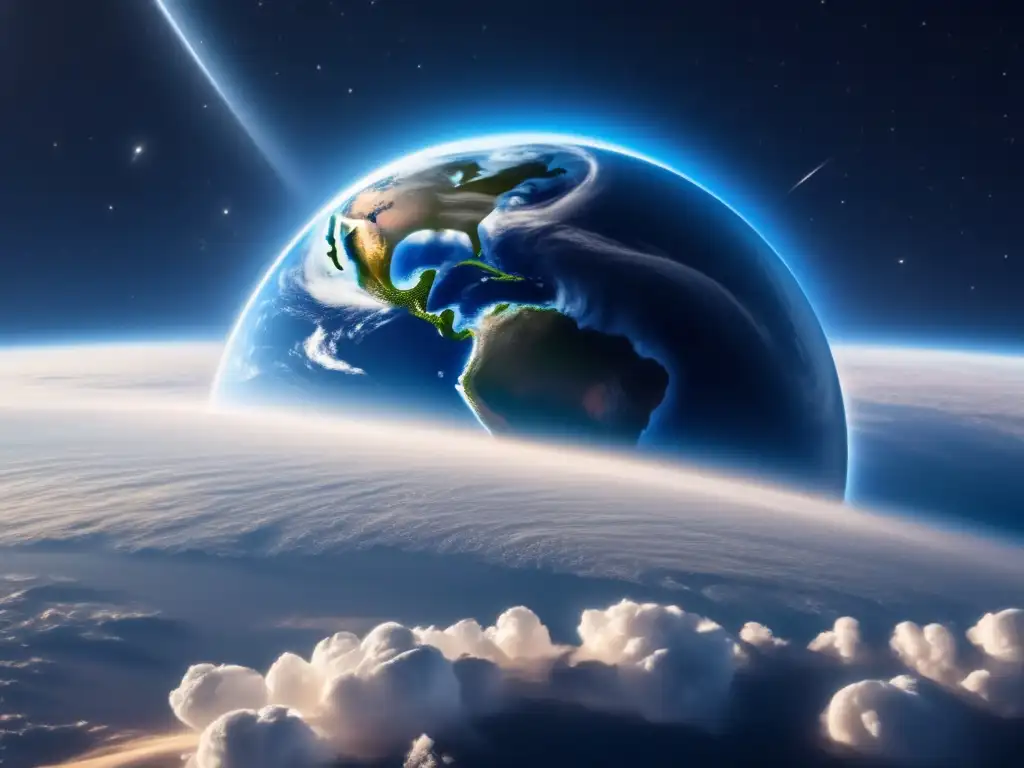 La majestuosa vista de la Tierra desde el espacio: 8k detallada Oportunidades inversión exploración espacial: vista asombrosa Tierra desde espacio, detallada imagen 8k