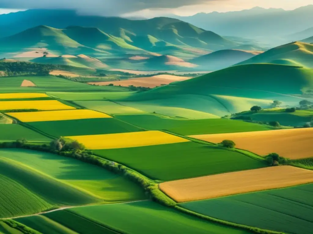 Impresionante paisaje agrícola en Latinoamérica Oportunidades de inversión agrícola en Latinoamérica: paisaje agrícola exuberante, riego moderno y crecimiento