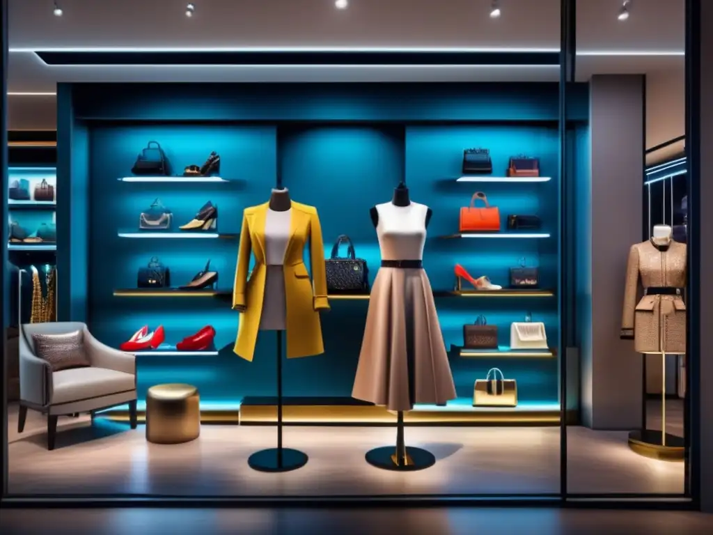 Boutique de moda con maniquíes elegantes y decoración moderna Oportunidades de inversión en franquicias de moda: una boutique de moda de alta gama con maniquíes elegantes y decoración moderna