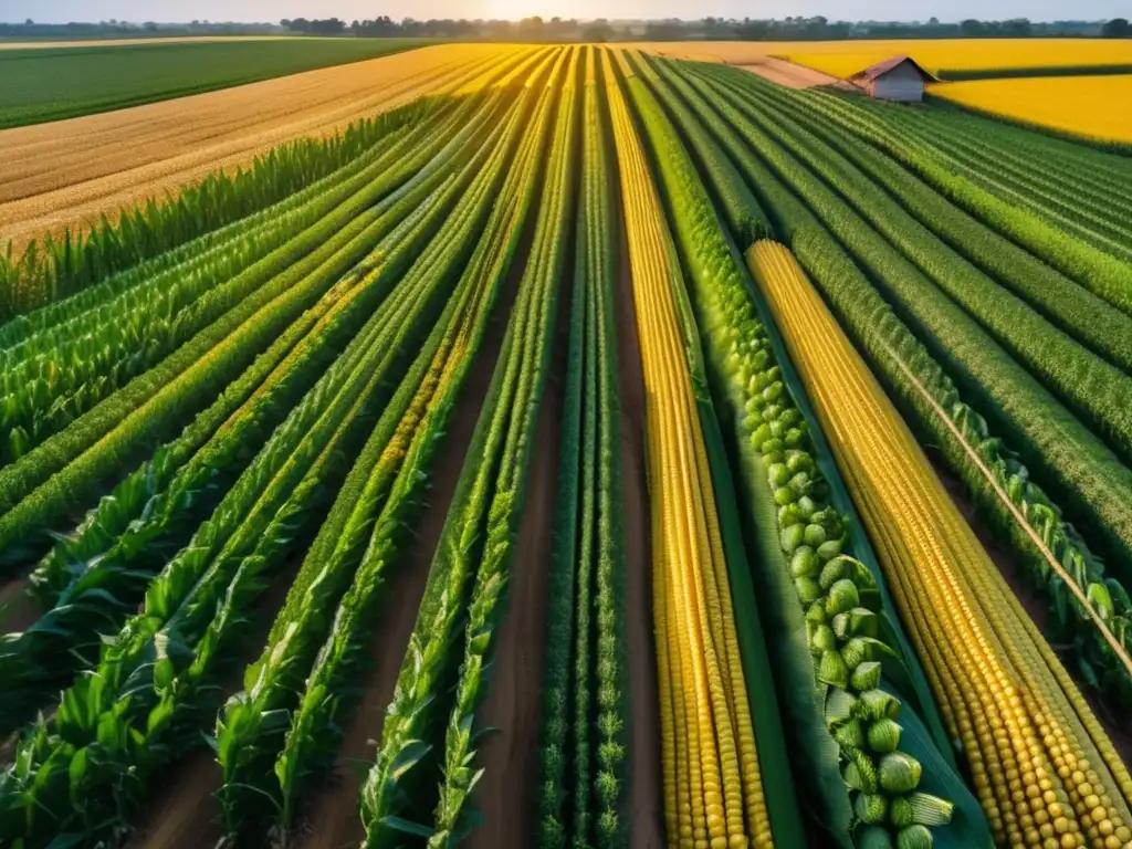 Hermoso cultivo de maíz: crecimiento y conexión humana Oportunidades de inversión en maíz: imagen impresionante de campo dorado de maíz, cultivado con esmero y simbolizando crecimiento y abundancia