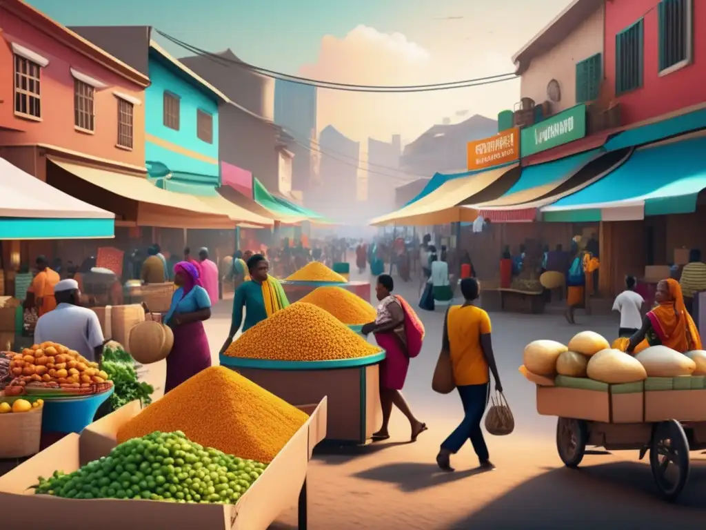 Mercado inclusivo y vibrante Oportunidades inclusivas en comunidades marginadas: vibrante mercado refleja diversidad y crecimiento económico en imagen 8k