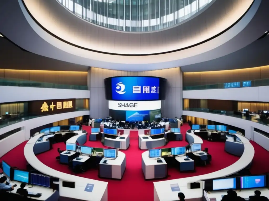 Moderna bolsa de valores de Shanghai Oportunidades de inversión en China: La Bolsa de Shanghai, moderna arquitectura y ambiente vibrante