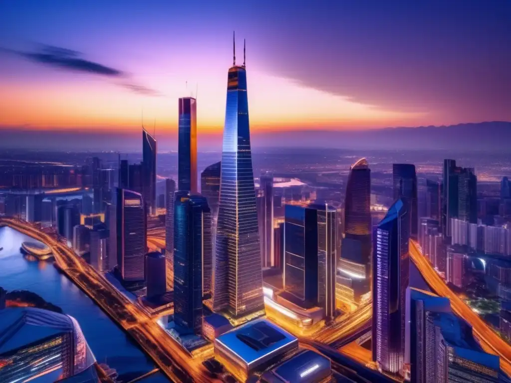 Moderna ciudad al atardecer Oportunidades de inversión inmobiliaria en las mejores ubicaciones