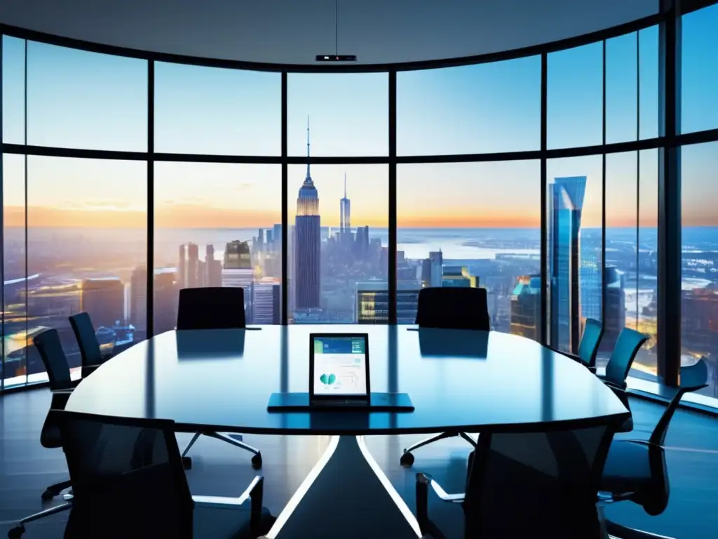 Oficina moderna con vista a la ciudad Oportunidades inversión mercados emergentes en moderna oficina