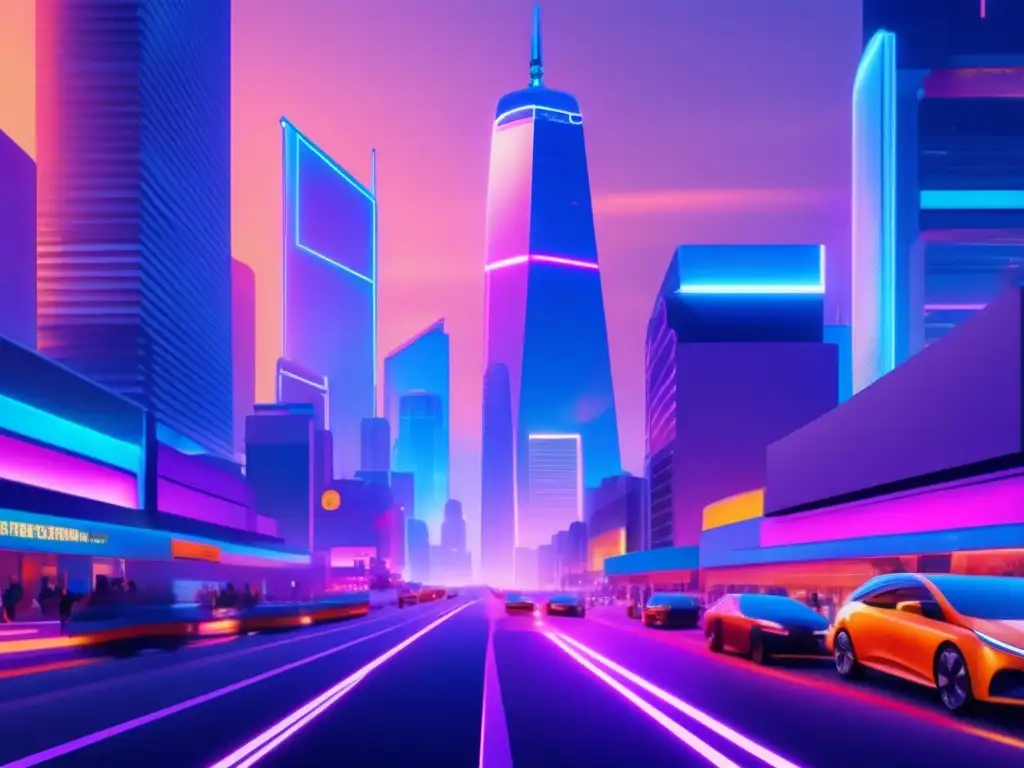 Urbanidad nocturna: Ciudad moderna en crecimiento Oportunidades inversión propiedades comerciales en crisis económicas