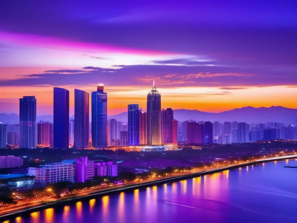 Horizonte de Manila al atardecer Oportunidades de inversión en Filipinas