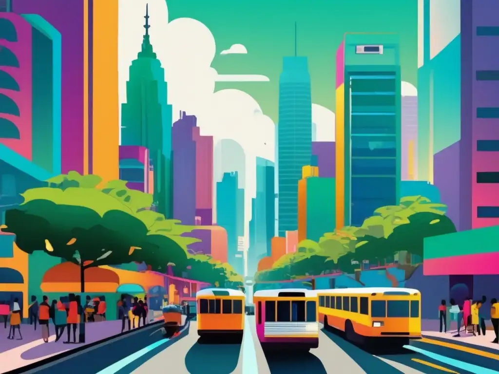 Ciudad vibrante de América Latina Oportunidades de inversión en América Latina: Ciudad vibrante y moderna, reflejo del progreso y la energía de las ciudades latinoamericanas