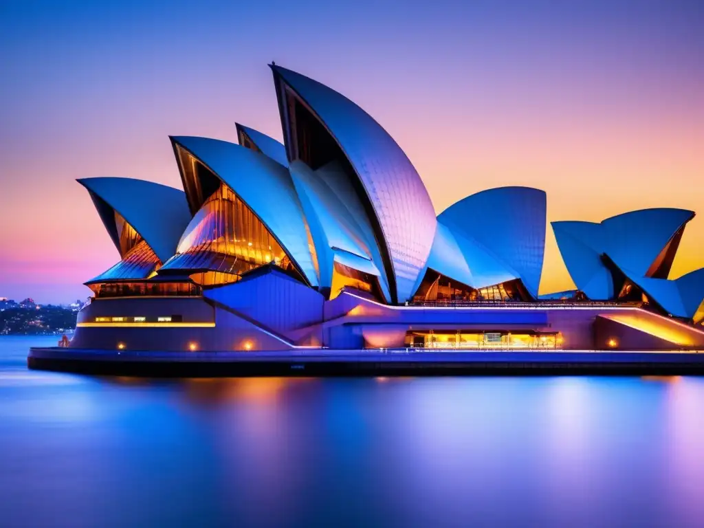 Sydney Opera House al atardecer Oportunidades de inversión en Australia y Nueva Zelanda: Sydney Opera House al anochecer