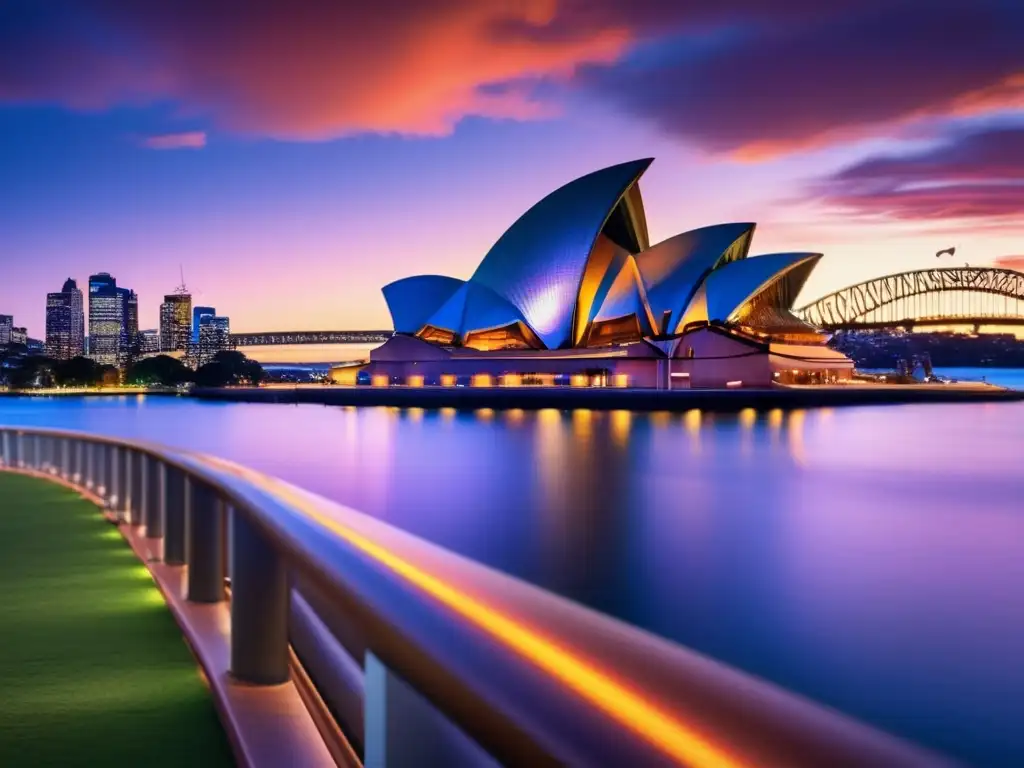 Oportunidades de inversión en Australia Oportunidades de inversión en Australia y Nueva Zelanda: panorama espectacular de la Ópera de Sídney al atardecer