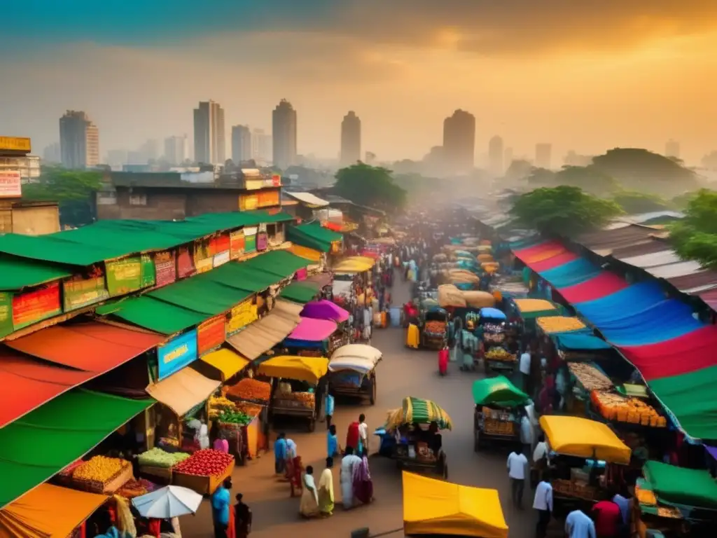 Vibrante Mumbai: Mercado bullicioso y rascacielos Oportunidades de inversión subestimadas en vibrante imagen de Mumbai, India