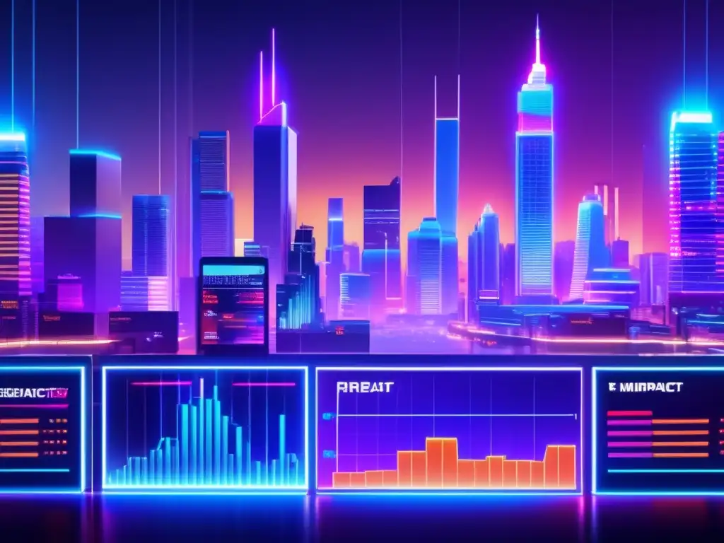 Paisaje financiero digital, mercado bursátil y criptomonedas Paisaje financiero digital 8k: estrategias monetarias para acciones