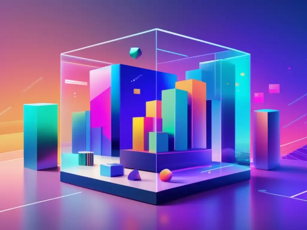 Futuro financiero: inversiones, gráficos, datos Paisaje financiero futurista con inversiones a corto plazo rentables