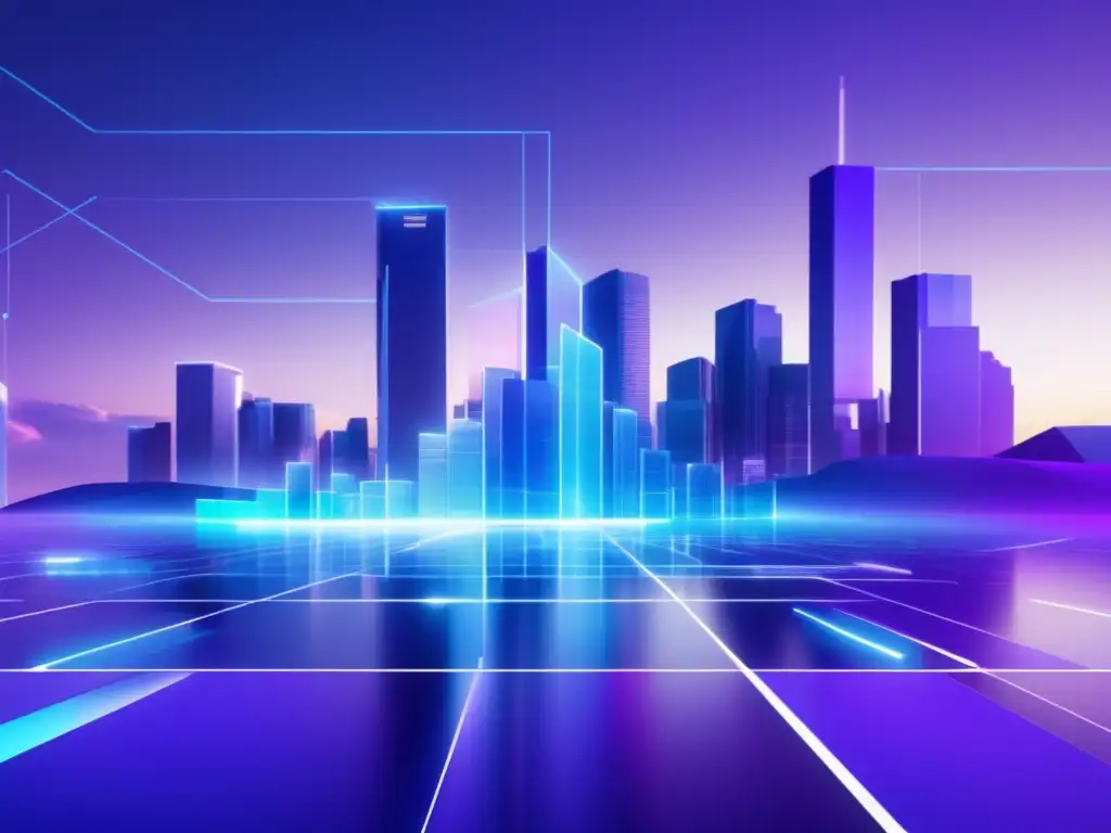 Paisaje financiero futurista con mercado digital y estrategias de liquidez Paisaje financiero futurista, con mercado digital y estrategias de yield farming cripto