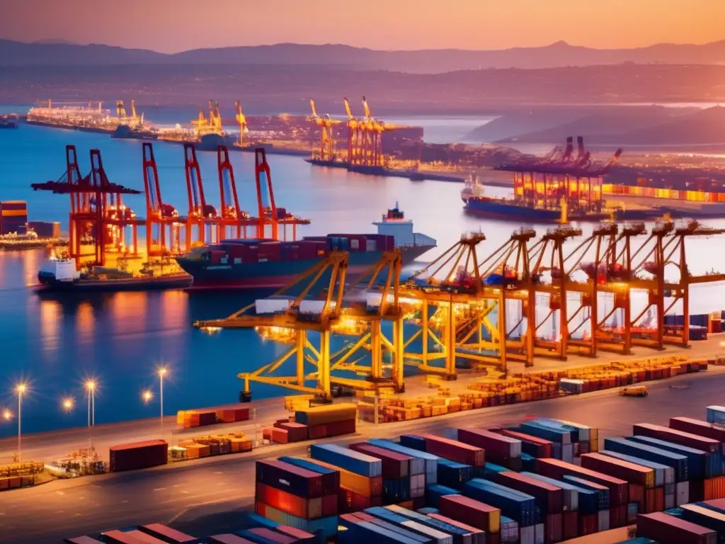 Puerto comercial vibrante con colaboración global Panorama puerto comercio internacional: Riesgos y oportunidades en sanciones económicas internacionales