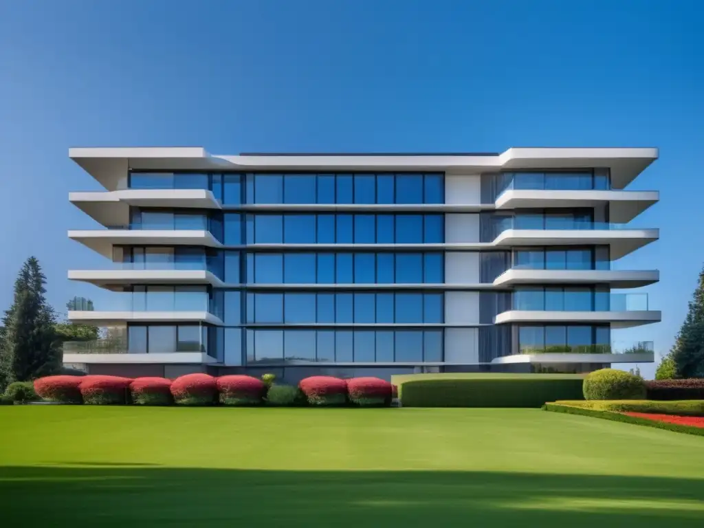 Rascacielos residencial moderno Pasos para escalar mercado residencial: edificio moderno, diseño arquitectónico elegante, paisaje bien cuidado