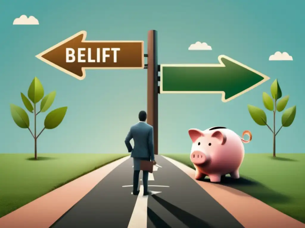 Decisiones financieras: creencias limitantes vs Persona en encrucijada, elige entre creencias limitantes o empoderadoras en inversiones financieras