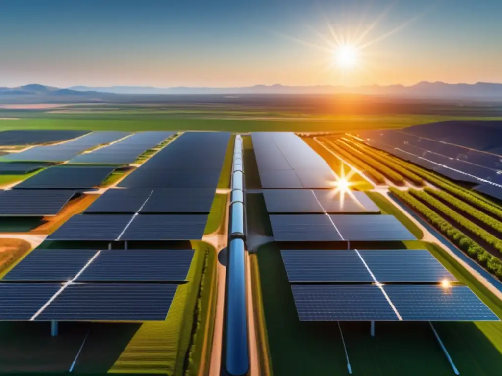 Futuro solar: planta energética y tecnología colaborativa Plantas solares futuristas: beneficios de invertir en cobre en energías renovables