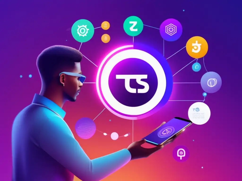 Plataforma Tezos: Futurista y vibrante Plataforma blockchain Tezos: Futurista imagen de autogobierno en acción