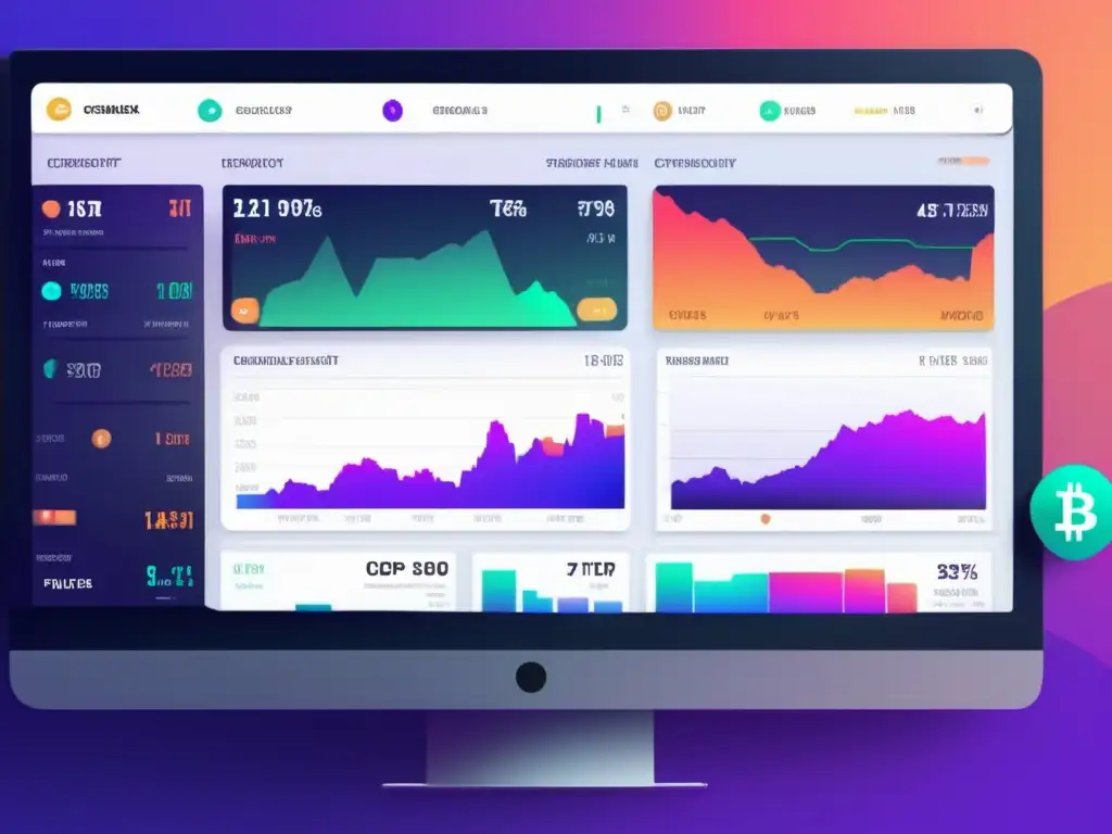 Interfaz moderna y sofisticada de plataforma de criptomonedas Plataforma cripto con asesoramiento personalizado y diseño moderno