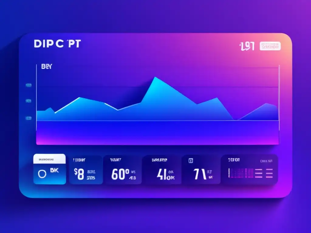 Interfaz de trading de criptomonedas futurista Plataforma criptomonedas: eficiencia y diseño intuitivo