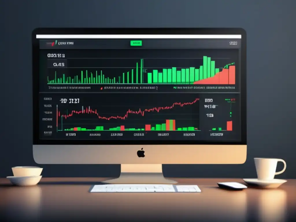 Plataforma financiera moderna Plataforma financiera con indicador ADX y gráficos de precios