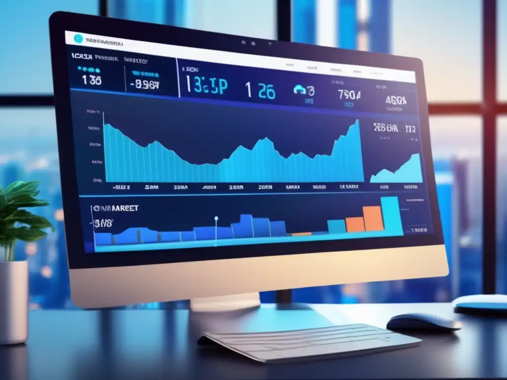 Plataforma financiera moderna y detallada Plataforma financiera moderna y detallada en 8k - Actualización de ICOs en mercado financiero