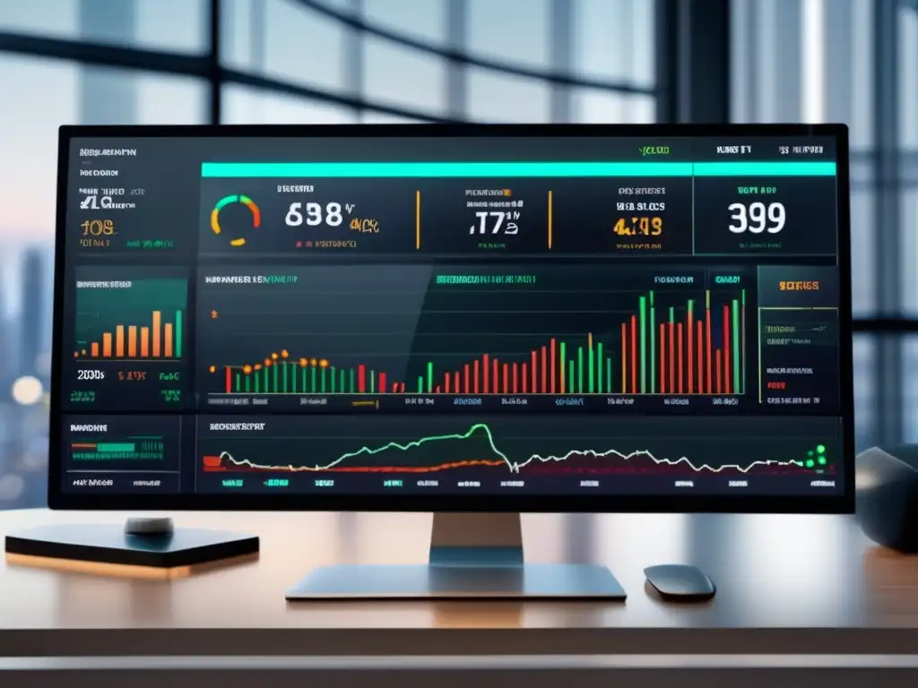 Plataforma de trading moderna y sofisticada Plataforma de inversión moderna y elegante con gráficos en tiempo real y amplia gama de activos