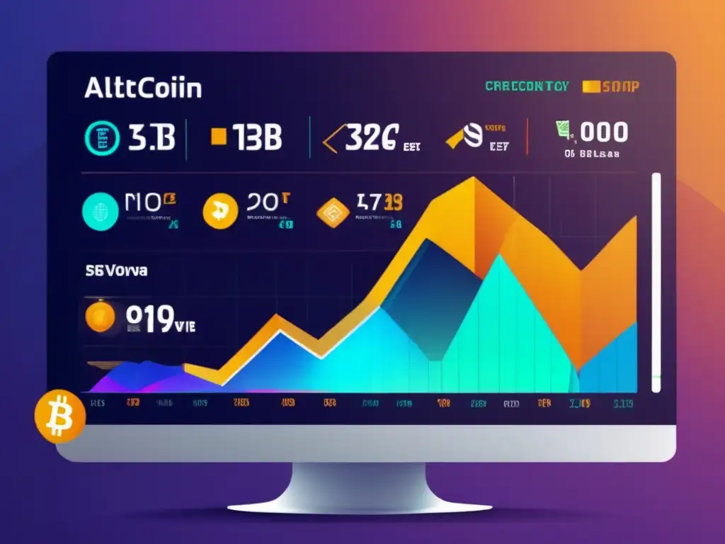 Plataforma de intercambio de criptomonedas moderna y futurista Plataforma moderna de intercambio de criptomonedas con altcoin trading - Altcoins como inversión inteligente