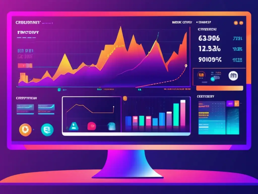 Plataforma de trading futurista con criptomonedas Plataforma trading social criptomonedas: Futuristic, hightech, datos en tiempo real, seguridad, comunidad, expertos, empoderamiento