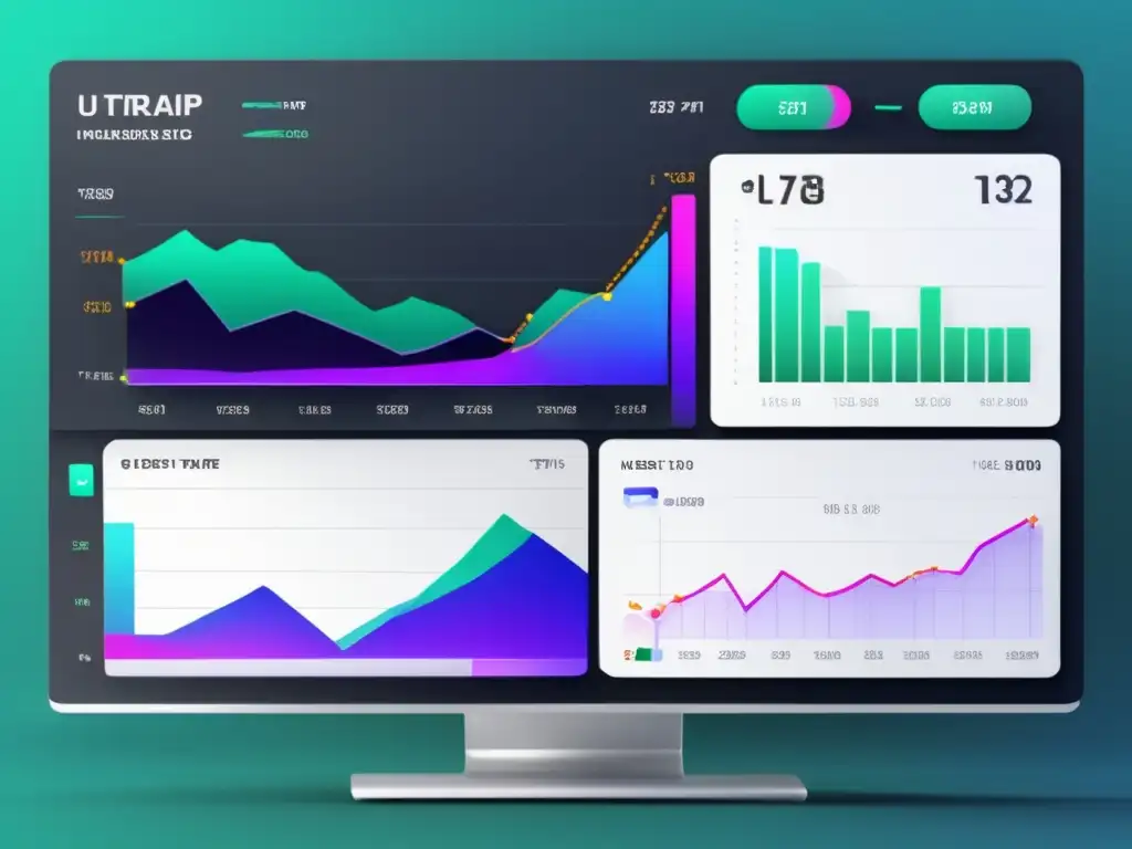 Interfaz de plataforma de trading moderna y elegante Plataforma trading social: interfaz moderna, gráficos en tiempo real, accesible en móvil, diseño limpio y intuitivo